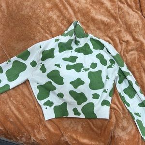 Cow Print Crop Top - Zara